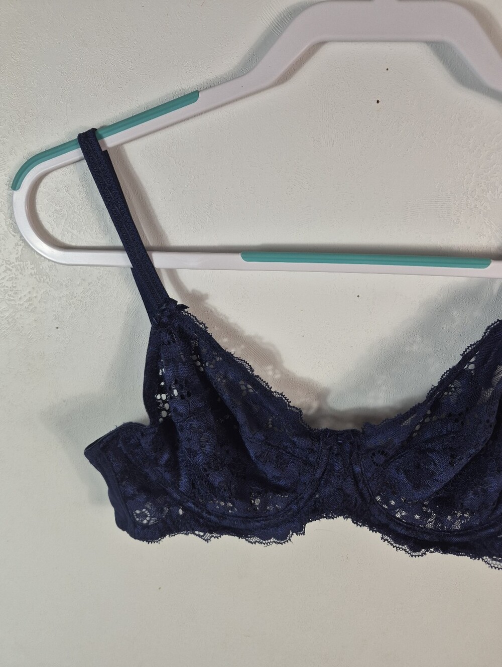 Adored By Adore Me Navy Blue Lace Bra 38B - Picture 2 of 11